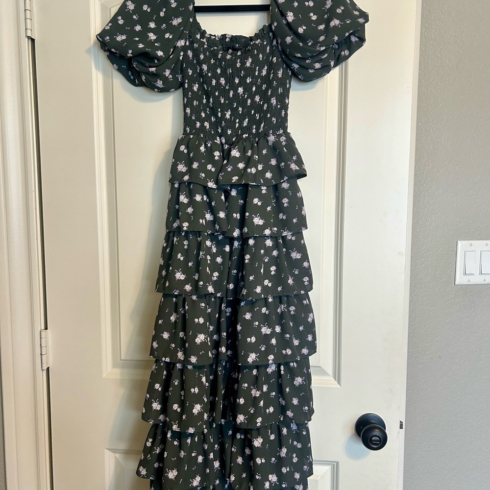 Floral Tiered Kids Dress